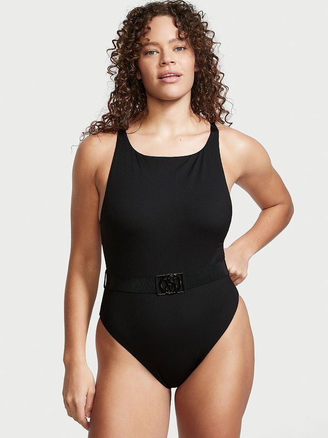 Black Wild Wanderer Belted HighNeck One Piece (P75857) | £20