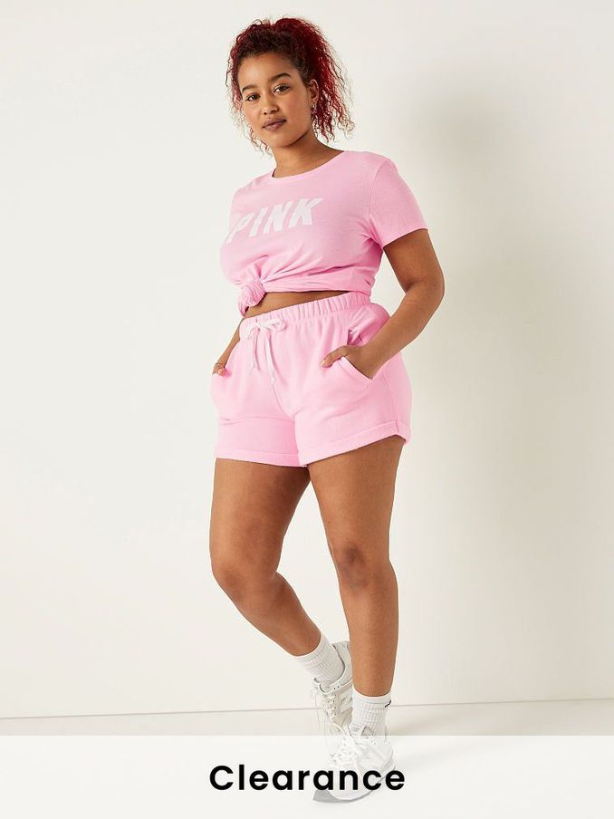 Pink Daisy With Classic Logo Everyday Lounge Heritage Short (P76702) | £12