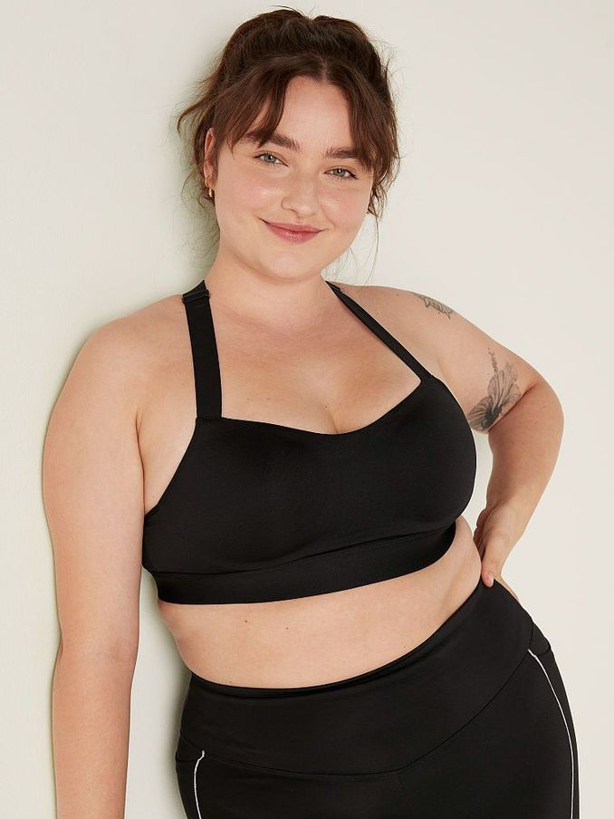 Black Medium Impact Push Up Sports Bra (P76832) | £10