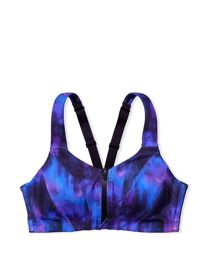 Blue/Purple Tie Dye Knockout Maximum Support Front Close Sport Bra (P77424) | £24