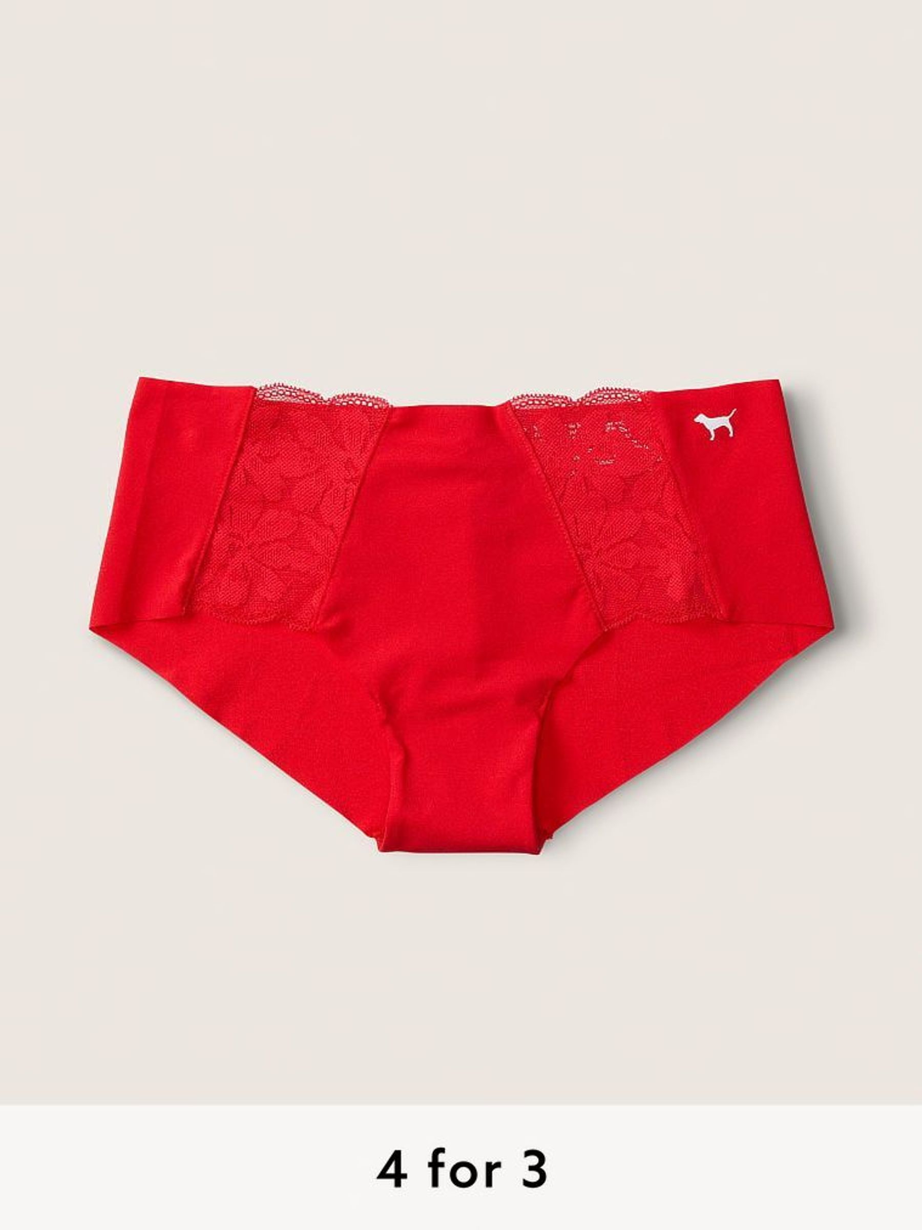 Pepper Red Hipster Lace Detail No Show Knickers (P77441) | £9
