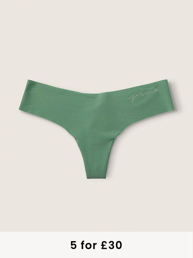 Soft Green No Show Thong Knickers (P77492) | £4