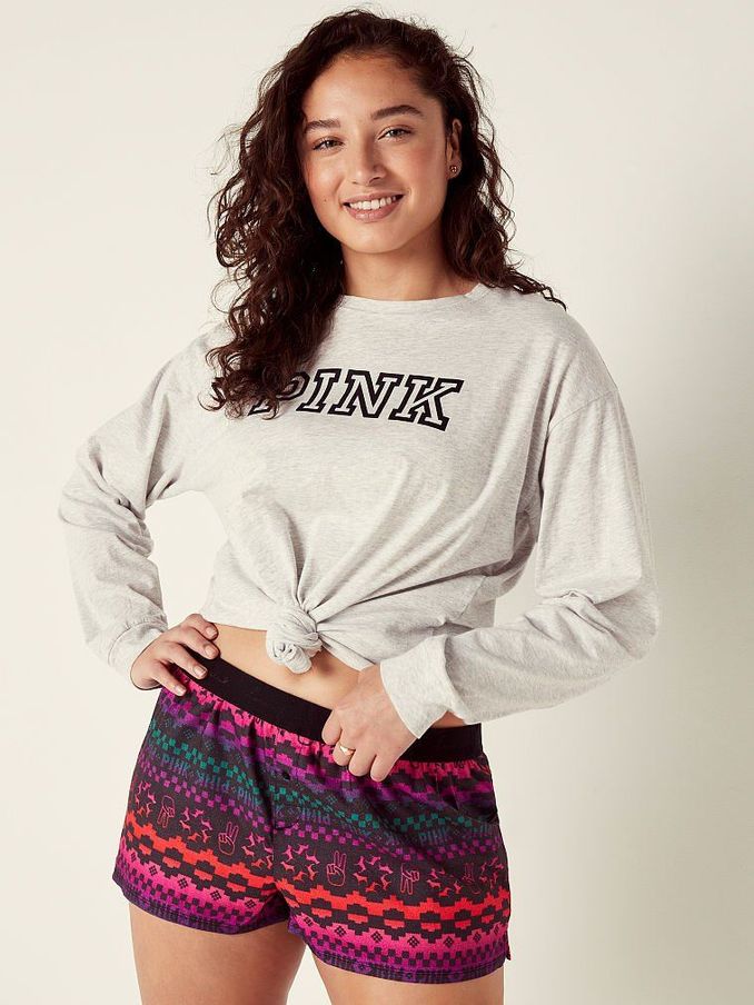 Bright Crimson Gradient Fair Isle Flannel Sleep Boxy (P77557) | £5
