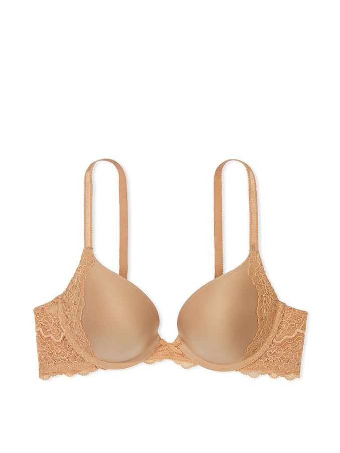 Nude Floral Lace Push Up Bra (P78218) | £18