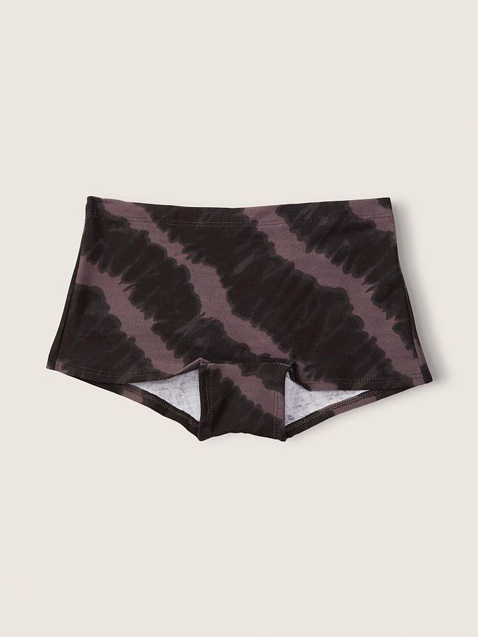 Dark Charcoal Big Wave Tie Dye Cotton Shortie (P78707) | £4