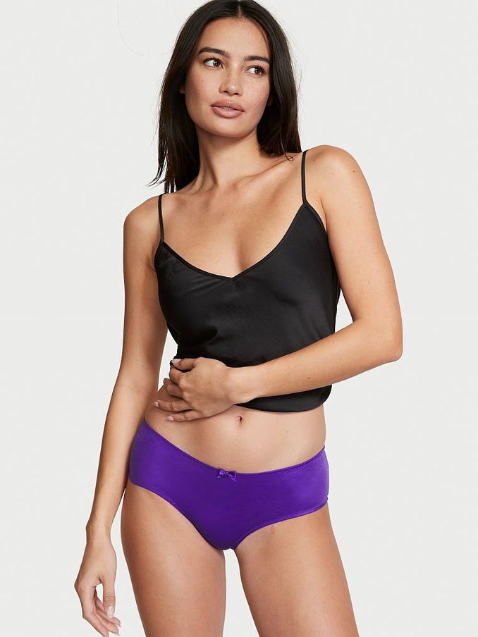 Bright Violet Purple Heart Ouvert Cheeky Knickers (P78840) | £5