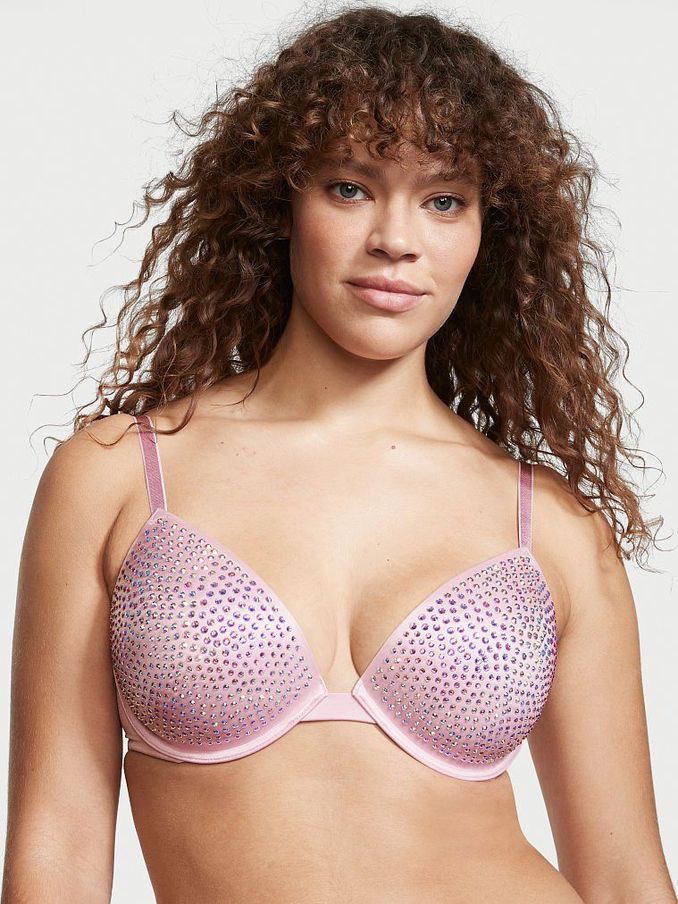 Lusty Lilac Purple Lightly Lined Embellished Demi Bra (P78953) | £20