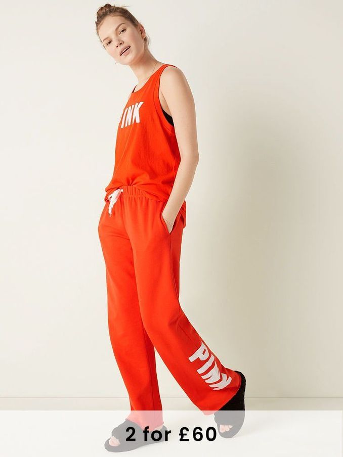 Bright Tomato Orange Everyday Lounge Heritage Joggers (P79229) | £10