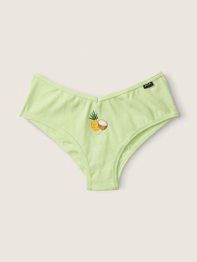 Icy Lime Green Cotton Cheeky Knickers (P80213) | £3