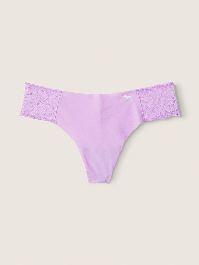 Petal Purple No Show Thong Knickers (P80232) | £3