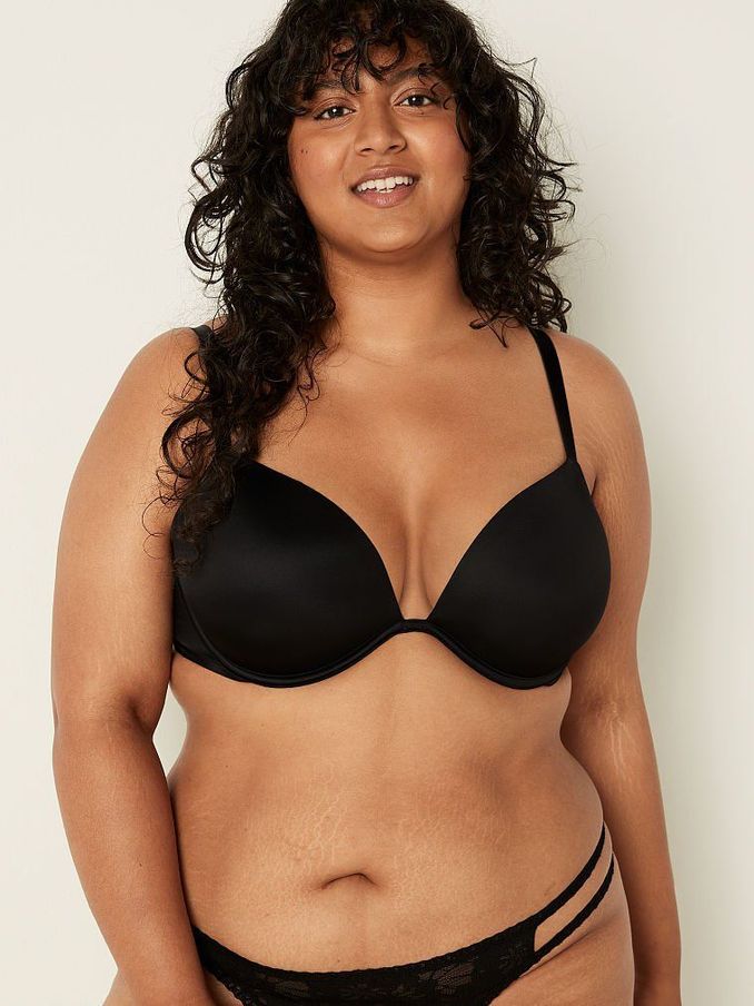 Black Smooth Super Push Up Bra (P80307) | £29