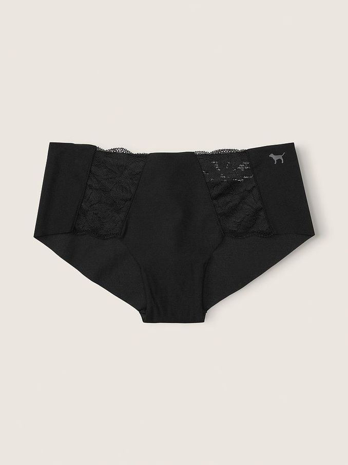 Pure Black Hipster Lace Detail No Show Knickers (P80325) | £4