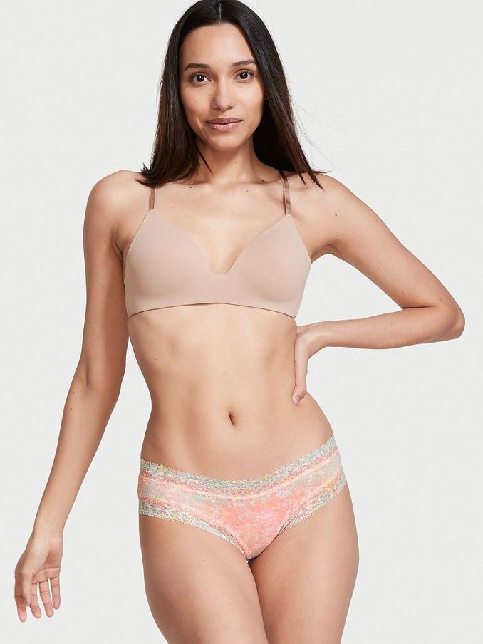 Martinique Blue Ombre Cotton Lace Waist Cheeky Panty (P81111) | £4
