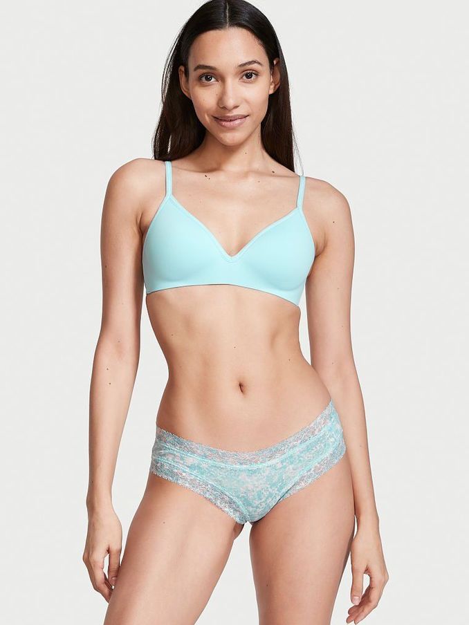 Breaker Blue Ombre Cotton Lace Waist Cheeky Panty (P81155) | £3