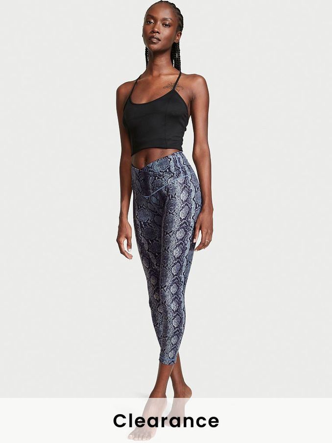 Blue Ombre Snake Live On Point Crossover Legging (P82385) | £5