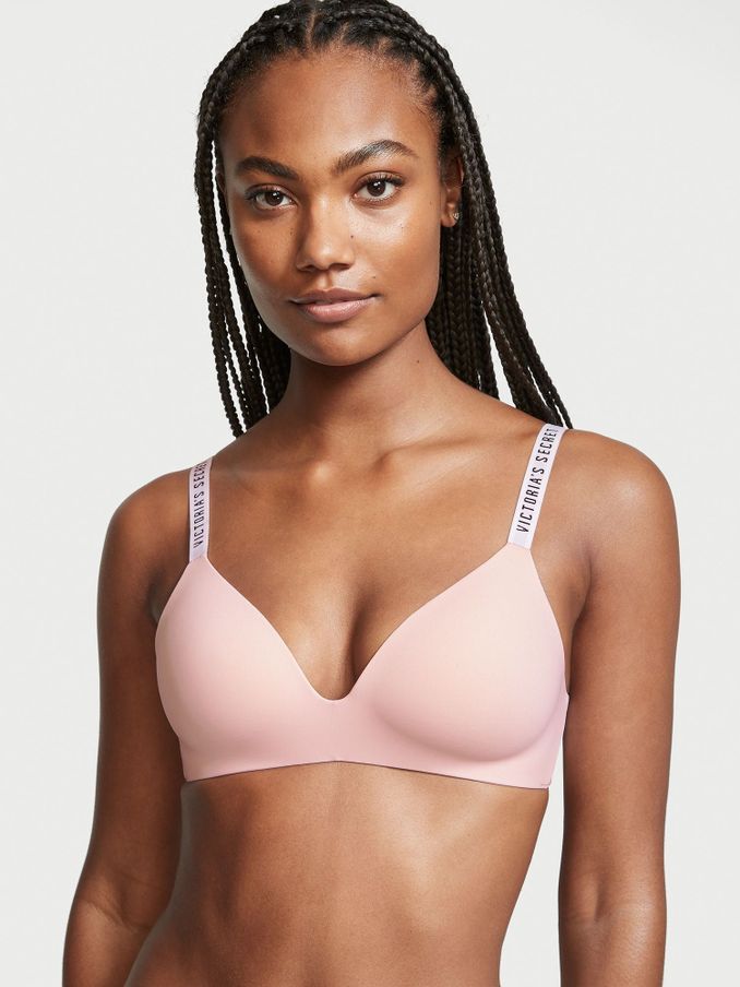Purest Pink Smooth Logo Strap Lightly Lined Non Wired T-Shirt Bra (P82823) | £10