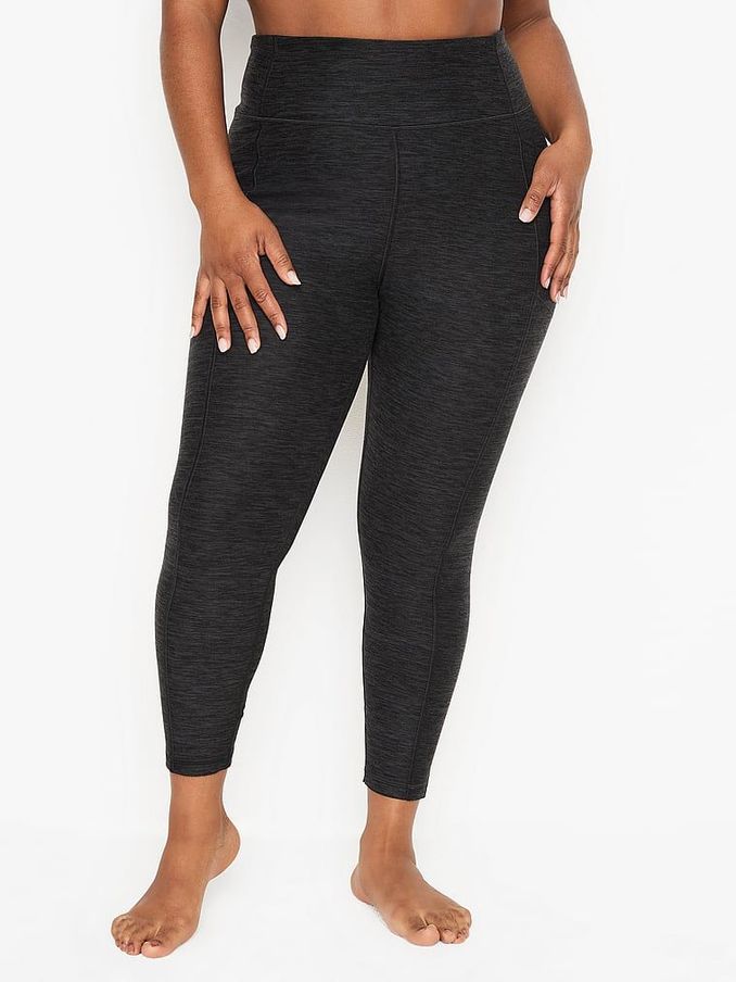 Black Grey Onyx Heather High Waist Legging (P83151) | £14