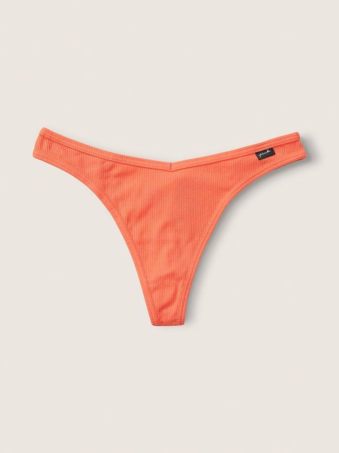 Bright Melon Cotton Thong Knickers (P83361) | £4