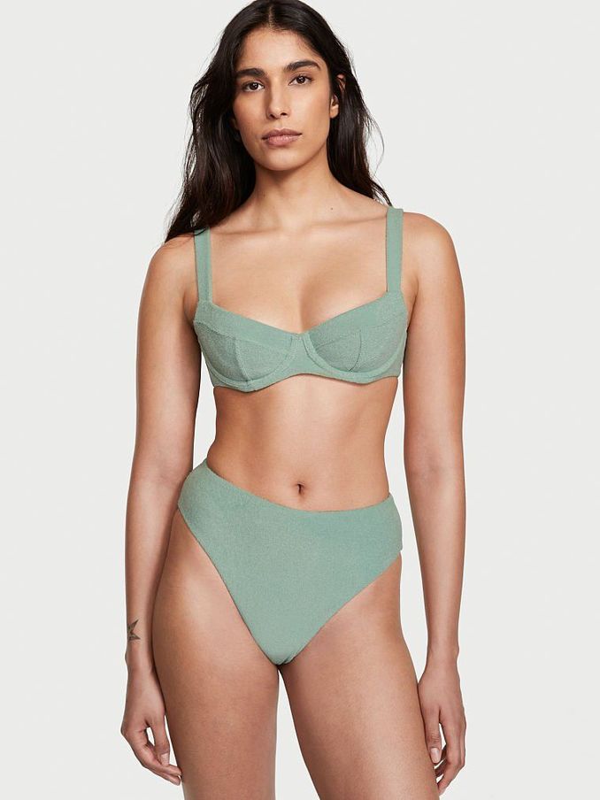 Seasalt Green Essential Wicked Bikini Top (P84123) | £10