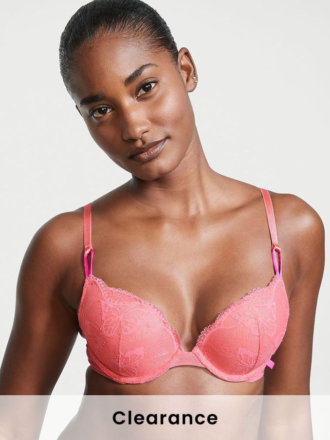 Cocktail Pink Lace Push Up T-Shirt Bra (P84127) | £15