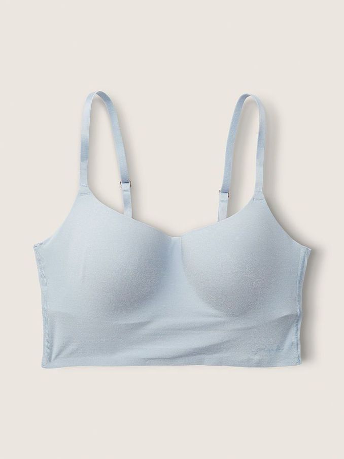 Fog Blue Smooth Lightly Lined Bralette (P84198) | £14