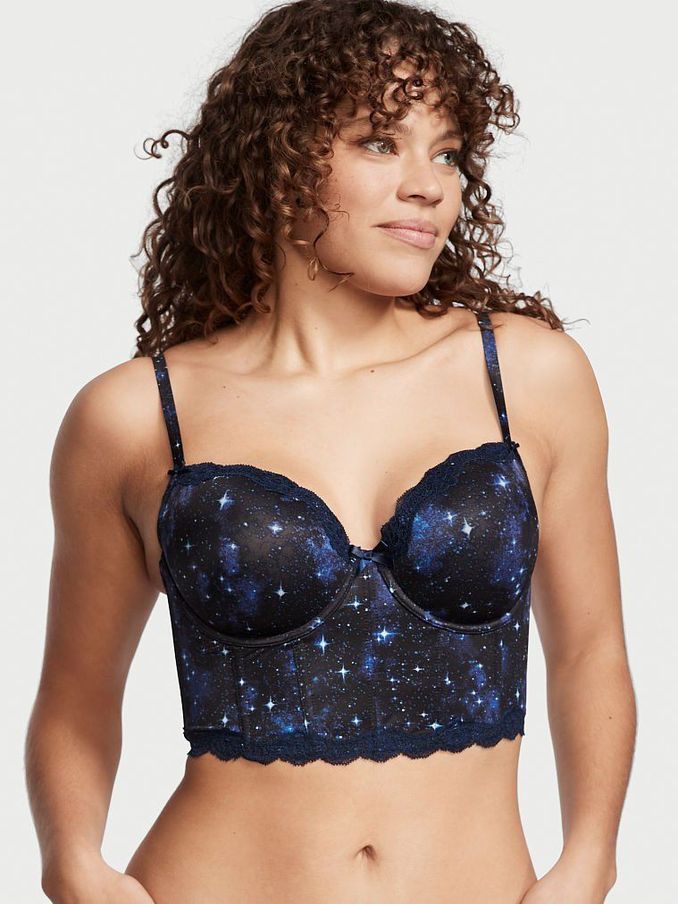 Night Sky Print Longline Celestial Bra Top (P85905) | £19