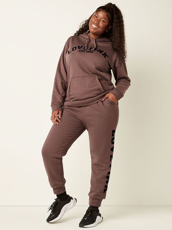 Peppercorn With Heritage Logo Everyday Lounge Reversible Sherpa Jogger (P87277) | £18