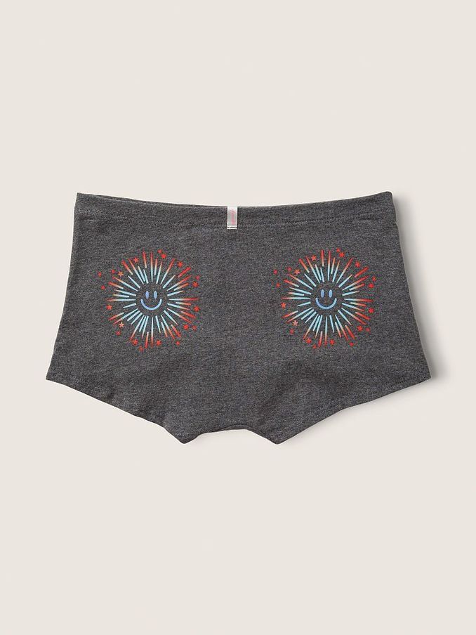 Heather Dark Grey Cotton Short Knicker (P89615) | £3