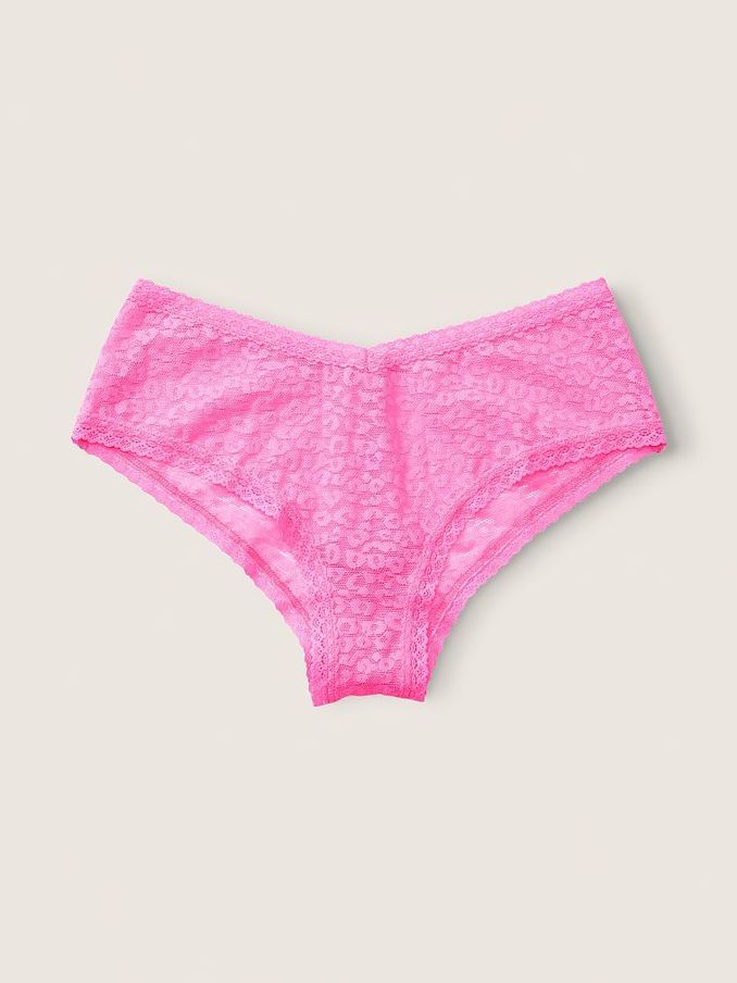 Surfer Pink Lace Logo Cheeky Knickers (P89814) | £3