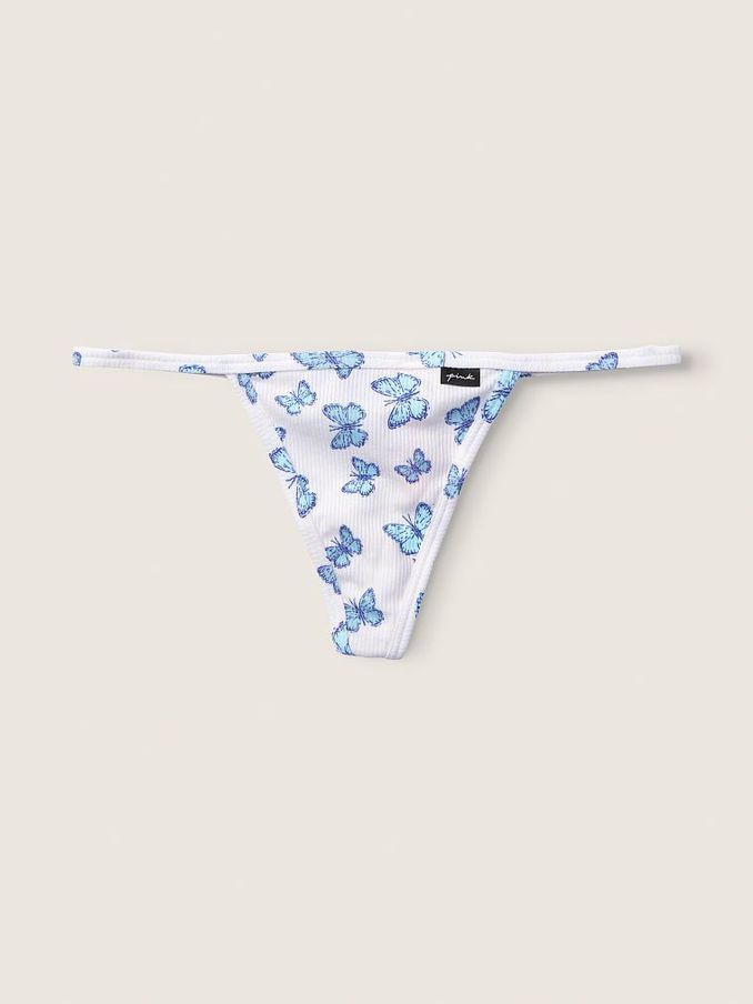 Coconut White Butterfly Cotton G String Panty (P90733) | £3