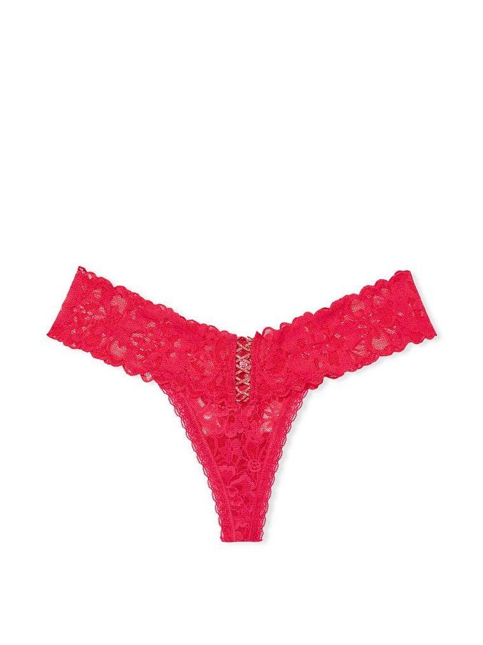 Wild Strawberry Pink Lace Thong Panty (P90940) | £3