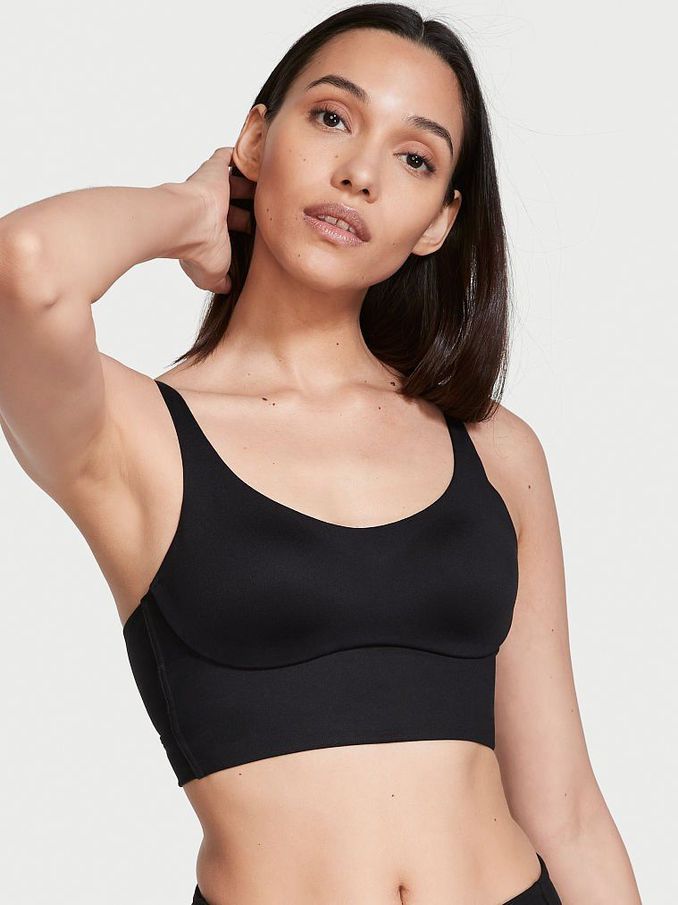 Black Strappy Non Wired Medium Impact Sports Bra (P90956) | £8