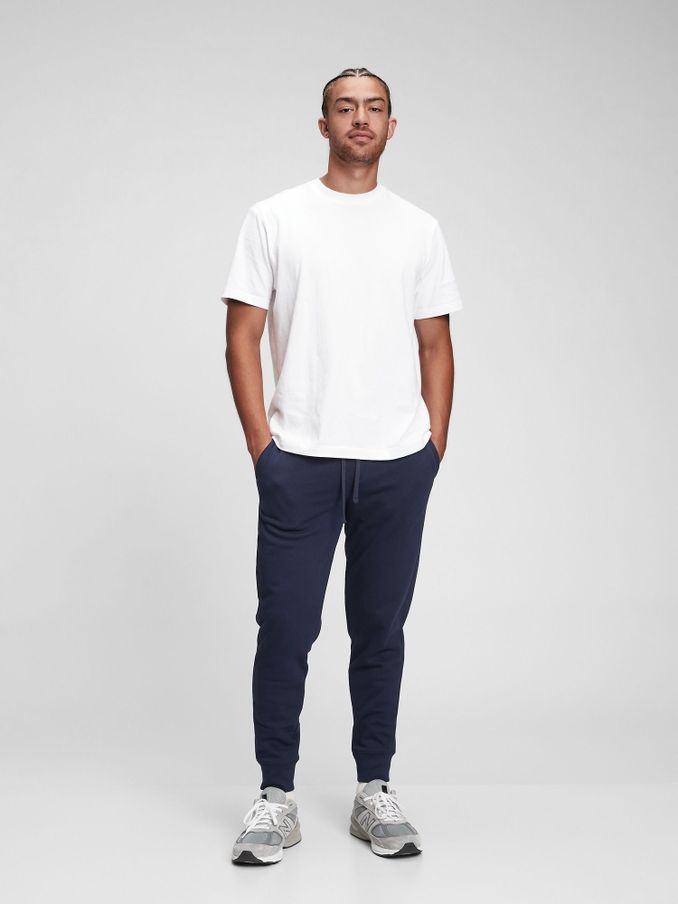 Navy Blue Logo Fleece-Lined Slim Fit Joggers (P91343) | £30
