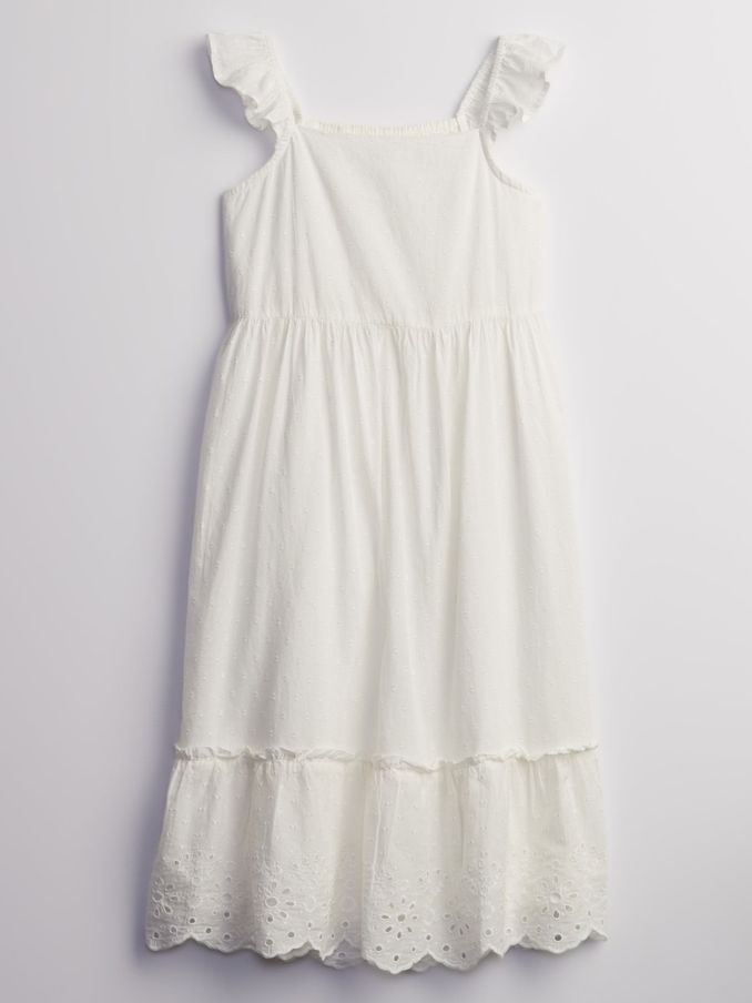Off White Kids Flutter Eyelet Dress (P91598) | £17