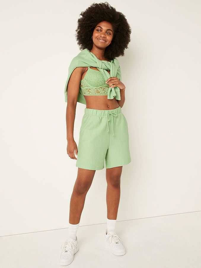 Soft Jade Green Lounge High Waist Short (P91920) | £14