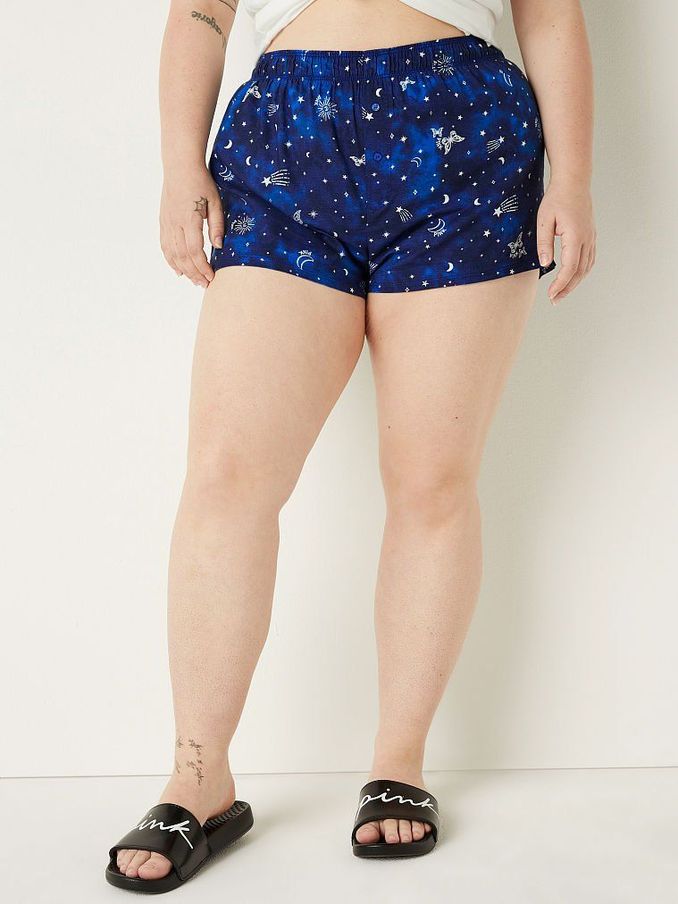 Blue Beam Butterfly Stars Flannel Pyjama Short (P91932) | £10