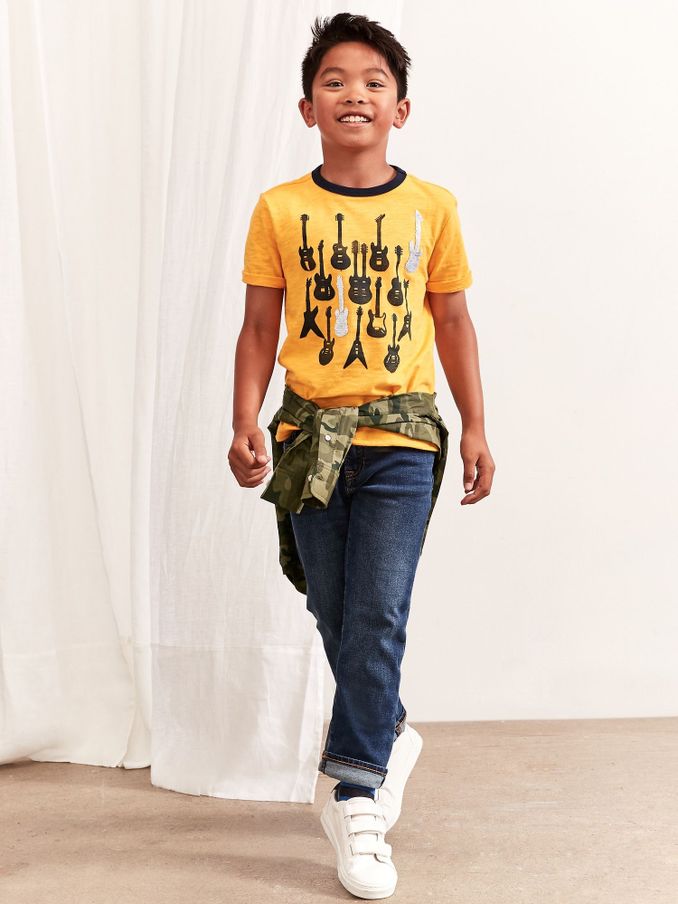 Mid Wash Blue Straight Jeans (5-15yrs) (P92745) | £30
