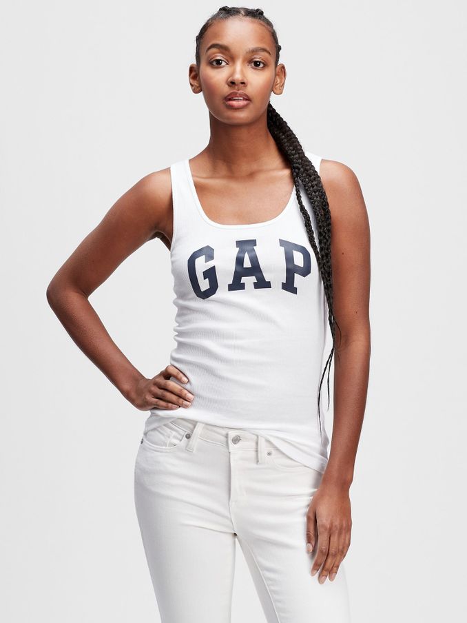 White Logo Ribbed Vest (P94433) | £10