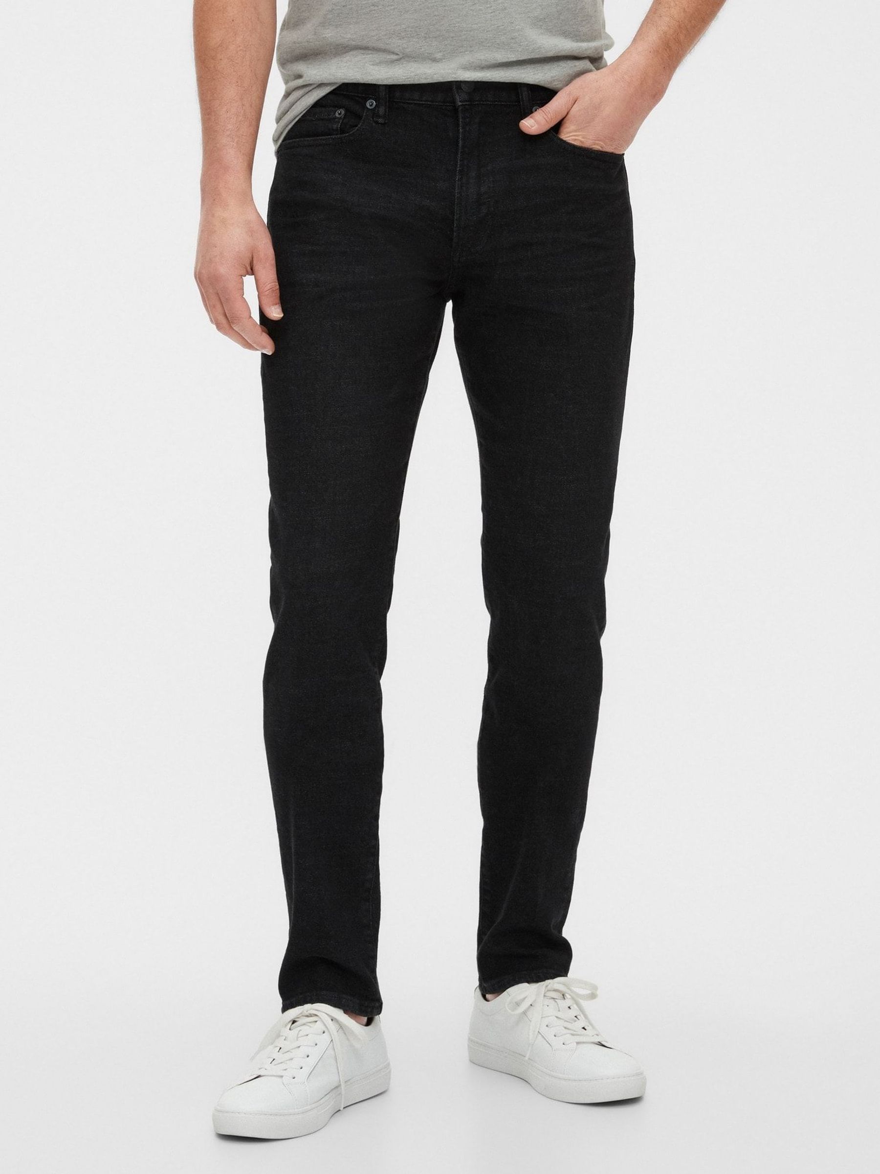 Black Slim Fit Comfort Stretch Tapered Jeans (P94444) | £45