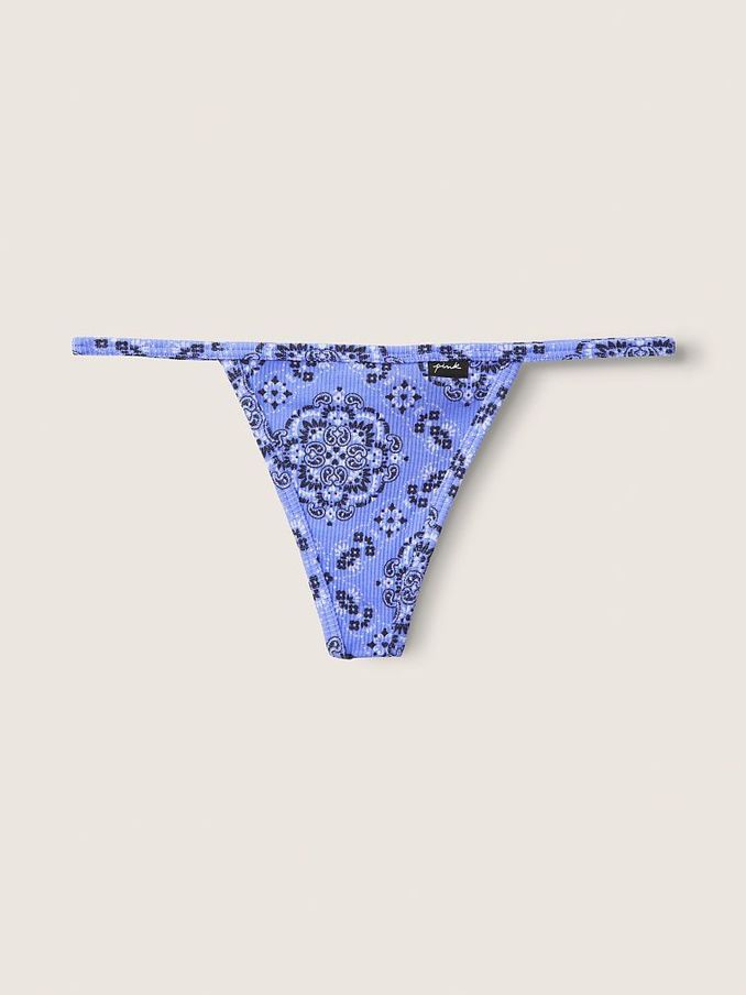 Blue Violet Cotton G String Knickers (P95238) | £3