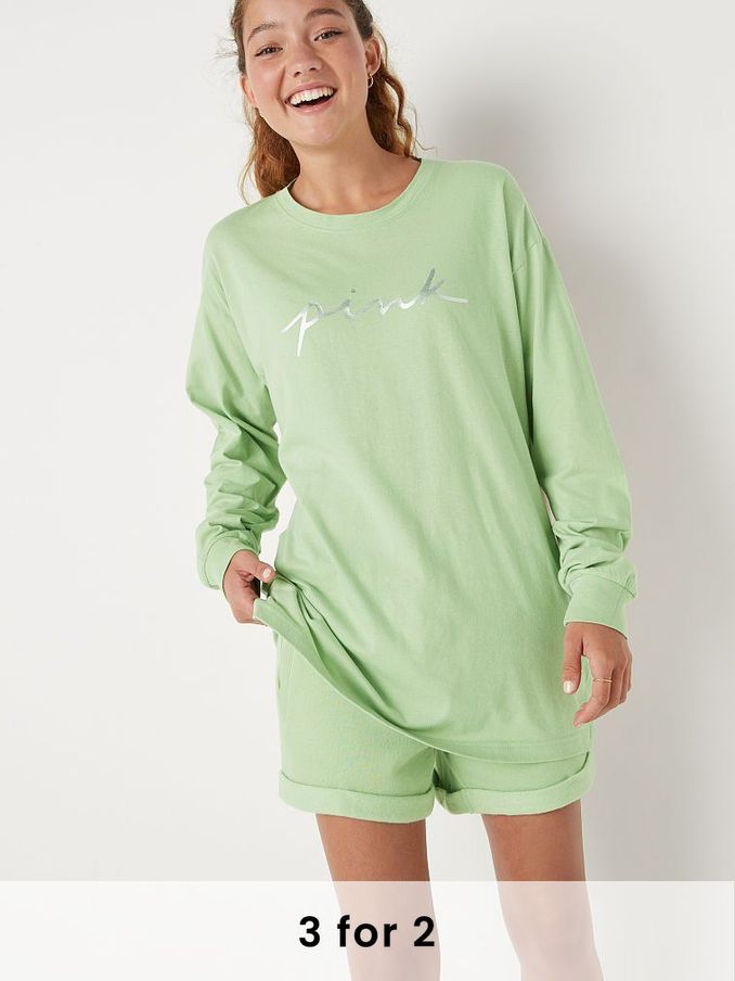 Soft Jade Green Long Sleeve T-Shirt (P95269) | £14