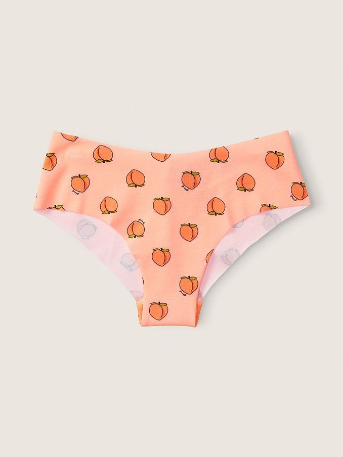 Coral Cream Peach Print Smooth Cotton Cheekster Panty (P95280) | £3