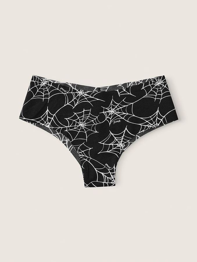 Pure Black Spider Web No Show Cheeky Underwear (P95364) | £3