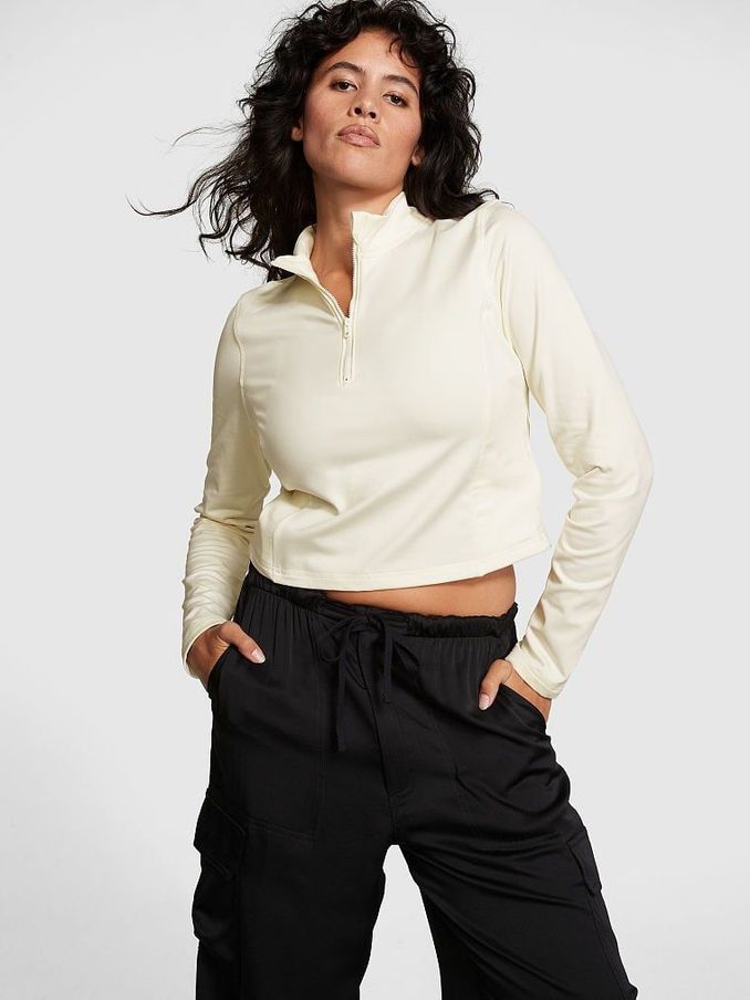 Creamer White Active Half Zip Sweat Top (P95594) | £19