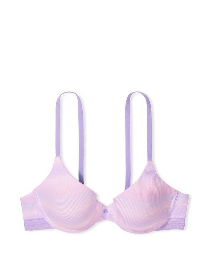 Pink Ombre Stripe Smooth Lightly Lined T-Shirt Bra (P95709) | £15