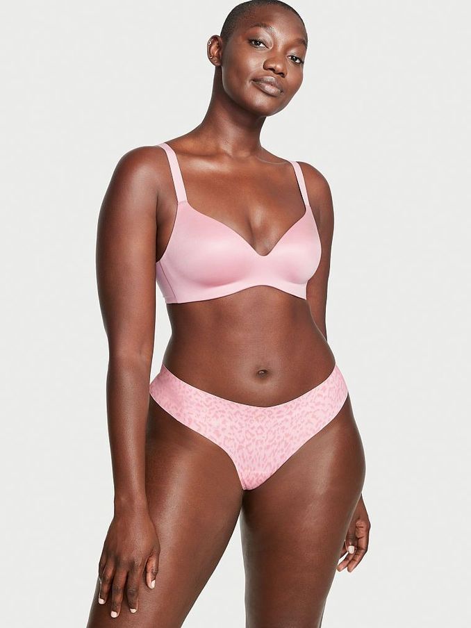 Angel Pink Leopard Thong No-Show Knickers (P95930) | £6