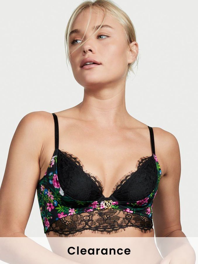 Moonlit Garden Print Black So Obsessed Unlined Corset Top (P96306) | £15