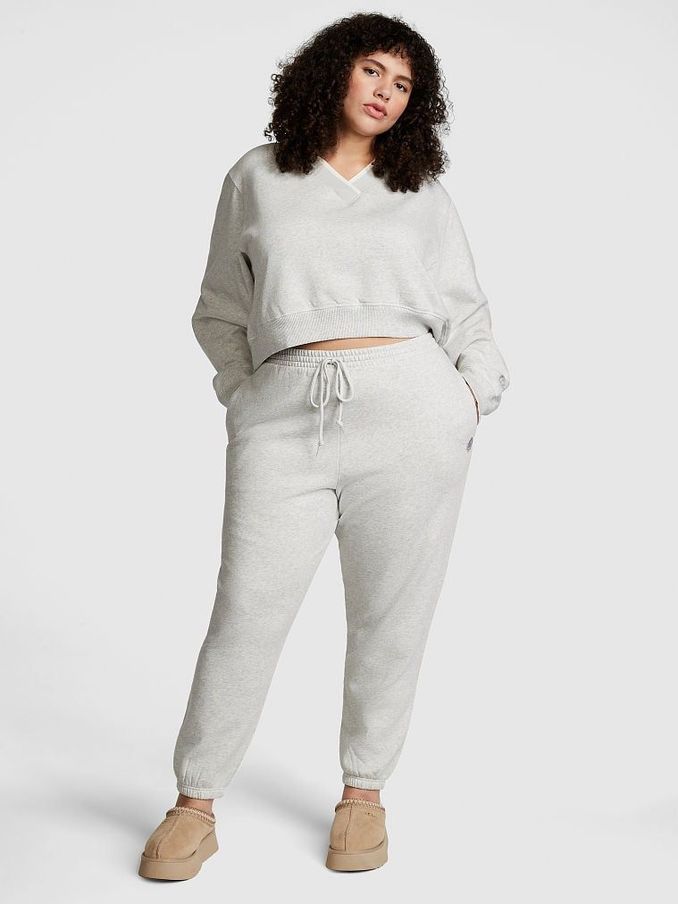 Heather Grey Fleece Cuffed Jogger (P98540) | £22
