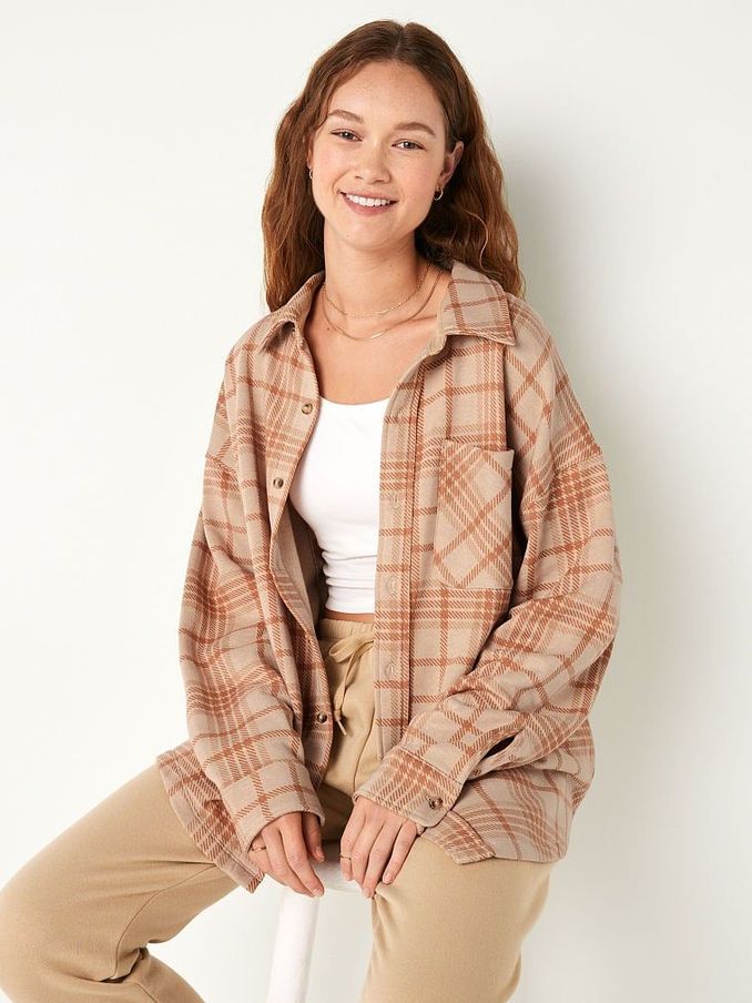 Light Sand Fleece Shirt Jacket (P99084) | £20