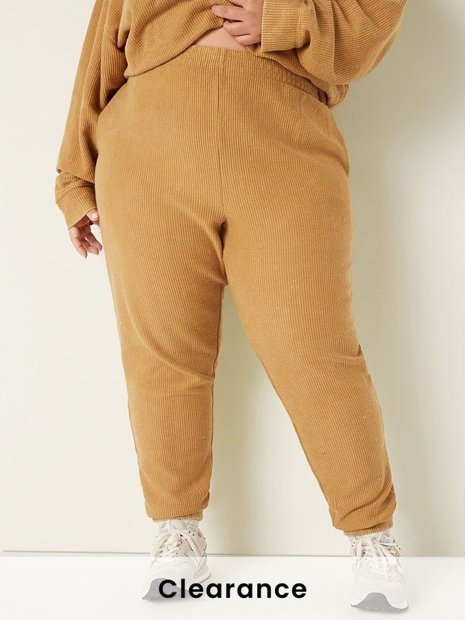 Blue Heavyweight Rib High Waist Jogger (P99086) | £20